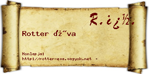Rotter Éva névjegykártya